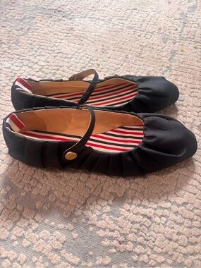 Thom Browne ruched satin ballet flat women’s 38.5